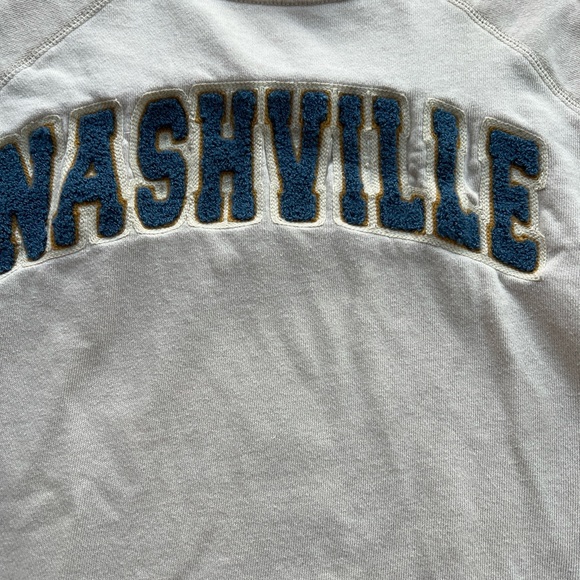 Altar’d State Cropped Stitched Puffy Letter Nashville Sweatshirt Sz. Small - Picture 7 of 11